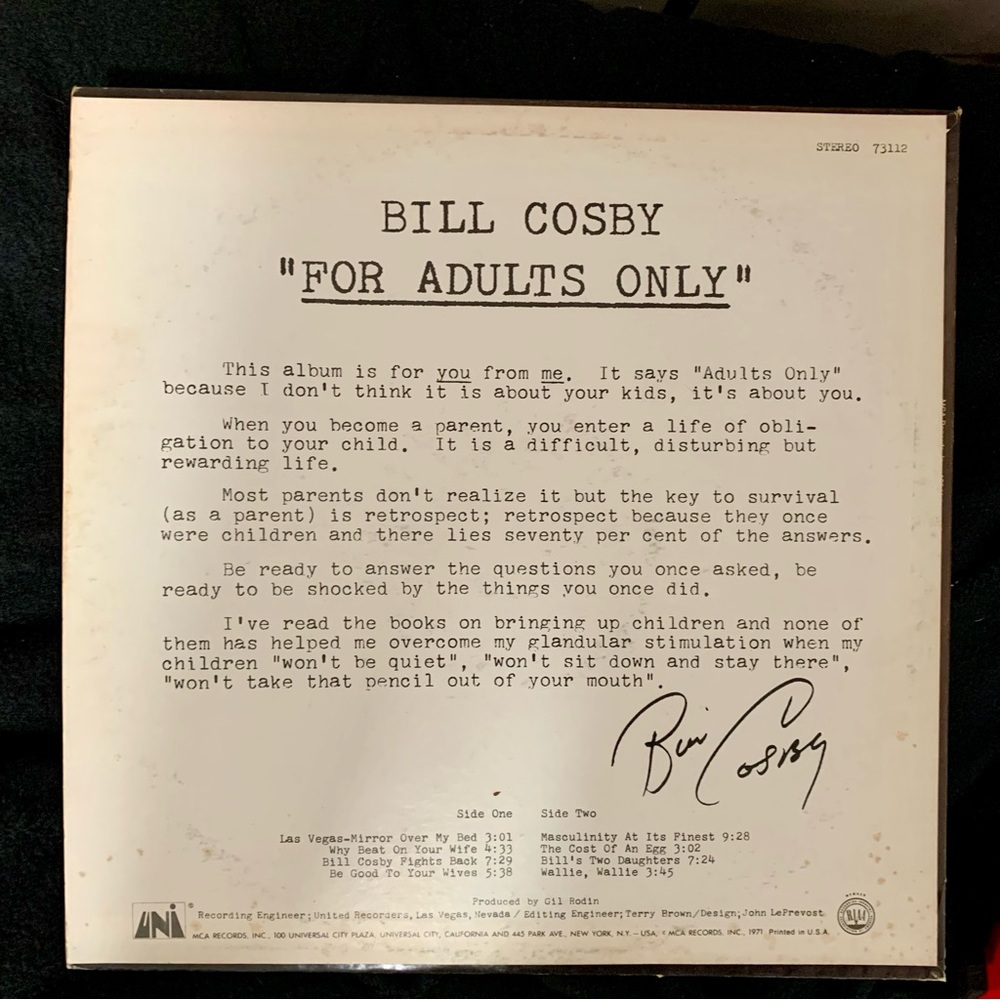 Bill Cosby Stand Up Comedy Live Las Vegas Vinyl Record LP - Picture 3 of 9